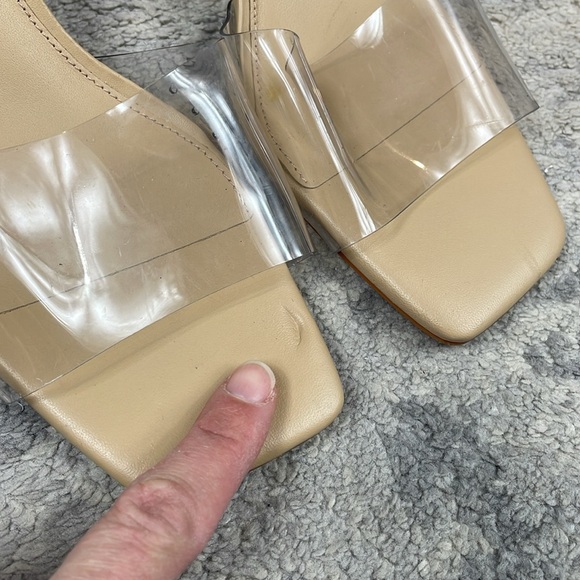 New Cult Gaia Tyra Mule Clear PVC Sandal Metallic Gold Cinderella Sz 37 - Picture 7 of 16
